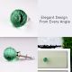 Mint Green Round Patterned Glass Knob